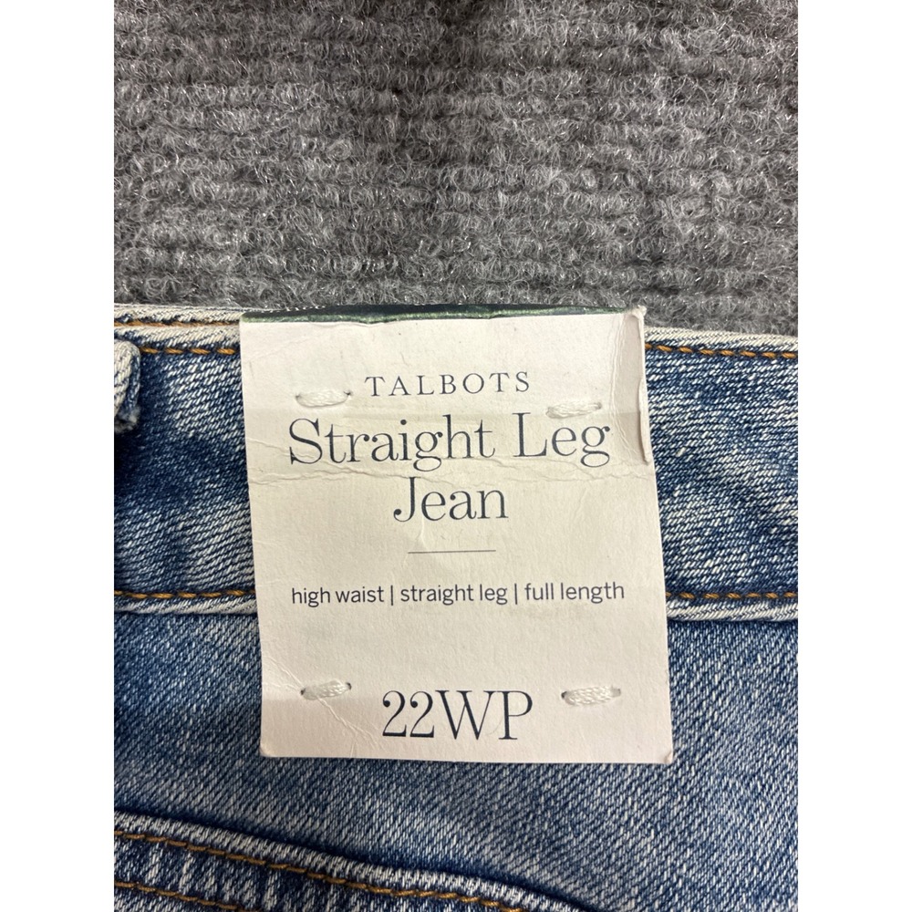 Talbots plus size jeans NWT  Womens 22WP Blue High Waist Denim Full Length